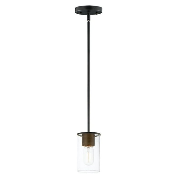91840CDABBK Maxim Lighting Sleek - 1 Light Mini Pendant-Antique Brass/Black Finish