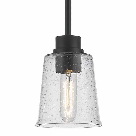 Z-Lite Bohin 1 Light Mini Pendant in Matte Black