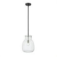 thumbnail image 1 of 1 Light Mini Pendant In Retro Style 12 Inches Wide By 16 Inches High-Matte Black/Brushed Nickel Finish Z-Lite 476P-Rod-Mb-Bn, 1 of 2