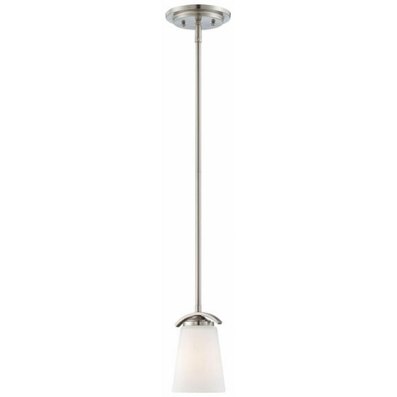 1 Light Mini Pendant In Transitional Style 7.5 Inches Tall By 4.75 Inches Wide-Brushed Nickel Finish Minka Lavery 4961-84