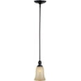 thumbnail image 1 of -1-Light Mini Pendant In Transitional Style   Oil Rubbed Bronze Finish With Wilshire Glass Maxim Lighting 91305Wsoi, 1 of 2
