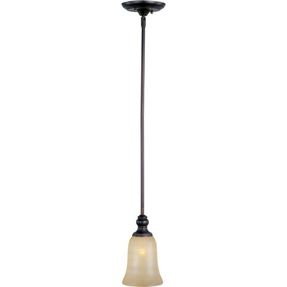 -1-Light Mini Pendant In Transitional Style Oil Rubbed Bronze Finish With Wilshire Glass Maxim Lighting 91305Wsoi