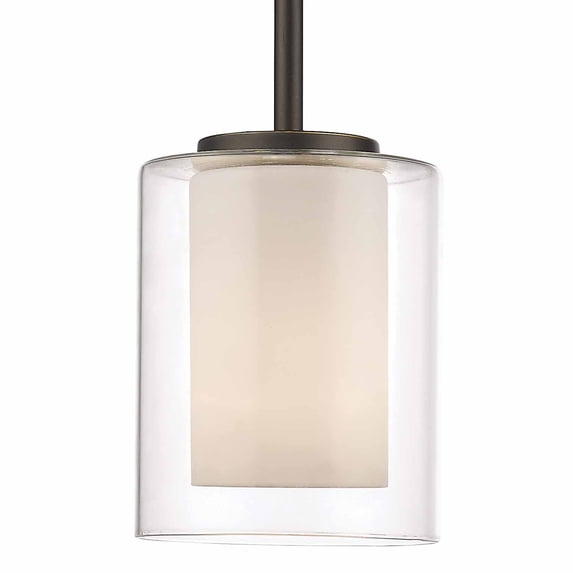 1 Light Mini Pendant In Utilitarian Style 5.5 Inches Wide By 6.5 Inches High-Olde Bronze Finish Z-Lite 426Mp-Ob