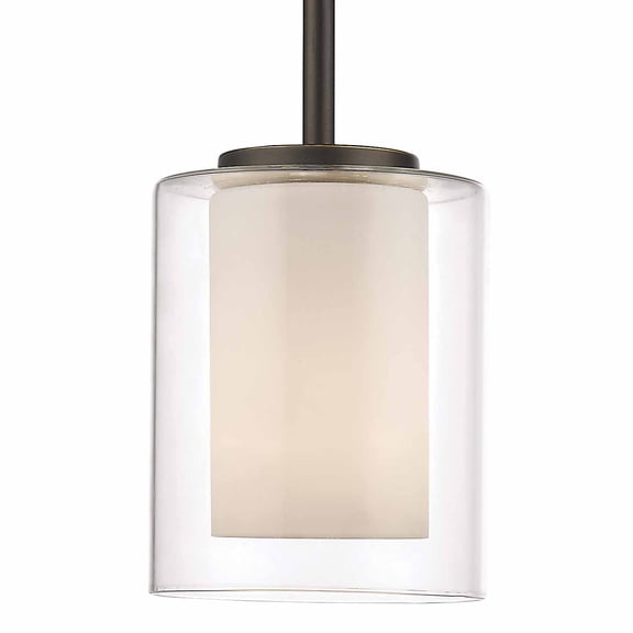1 Light Mini Pendant In Utilitarian Style 5.5 Inches Wide By 6.5 Inches High-Olde Bronze Finish Z-Lite 426Mp-Ob