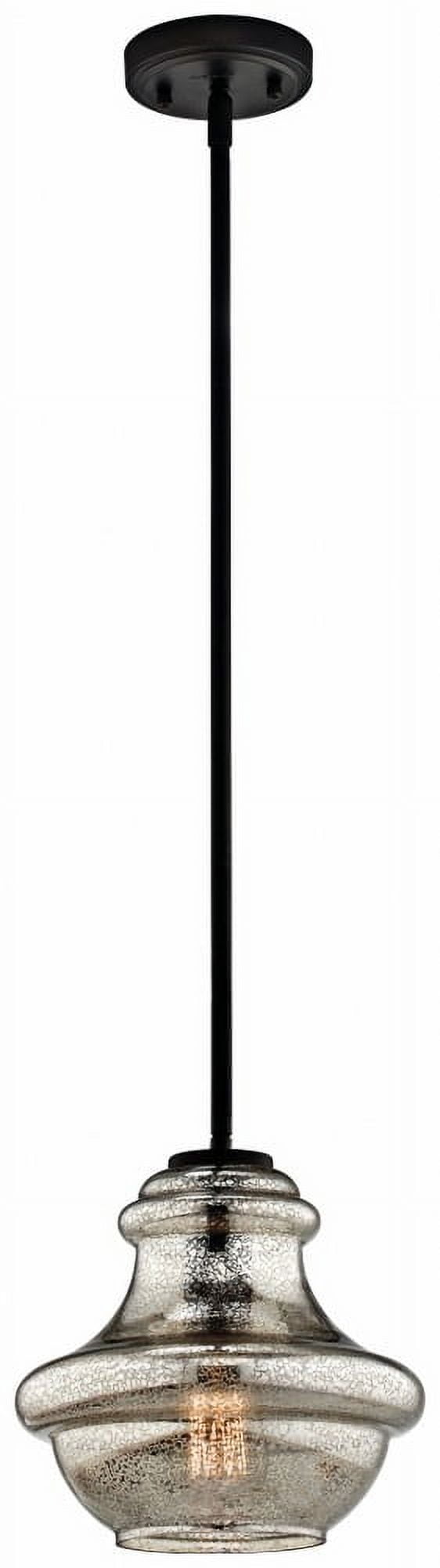 Everly 9.25" Mini Schoolhouse Pendant Light in Olde Bronze