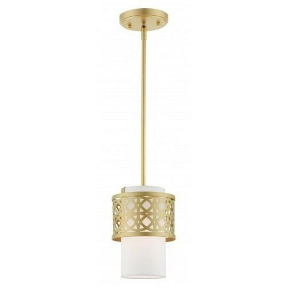1 Light Mini Pendant in Glam Style 7.25 inches Wide By 13 inches High-Soft Gold Finish Bailey Street Home 218-Bel-4362871
