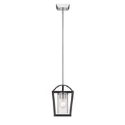1 Light Mini Pendant in Modern Style 10.25 inches High By 7 inches Wide-Matte Black Finish-Chrome Secondary Finish Bailey Street Home 170-Bel-4159733