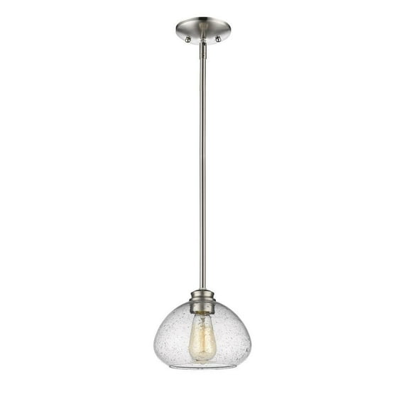1 Light Mini Pendant in Traditional Style 8 inches Wide By 6.5 inches High-Brushed Nickel Finish Bailey Street Home 372-Bel-2019954