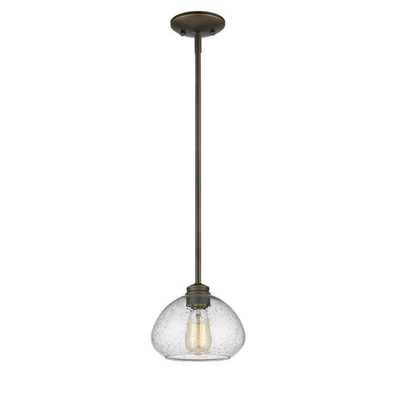 1 Light Mini Pendant in Traditional Style 8 inches Wide By 6.5 inches High-Olde Bronze Finish Bailey Street Home 372-Bel-2019952