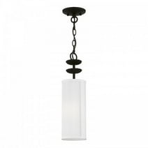 1 Light Mini Pendant in Transitional Style-18.25 inches Tall and 5.13 inches Wide-Black Finish Bailey Street Home 218-Bel-4615475