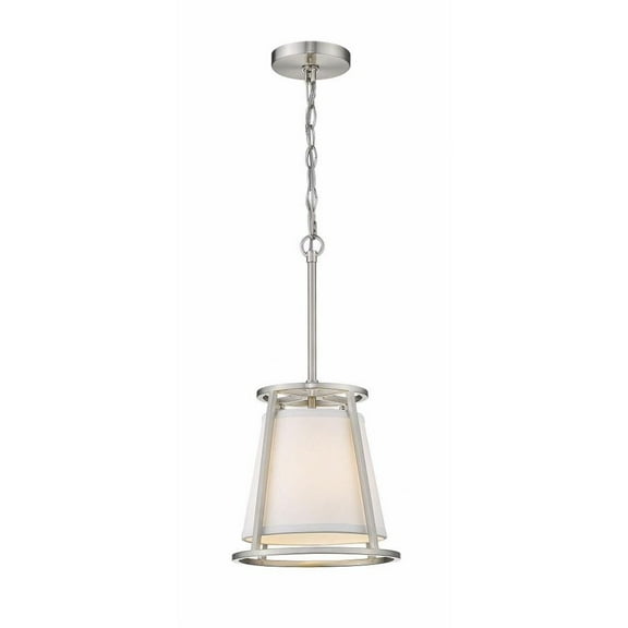 1 Light Mini Pendant in Urban Style 10 inches Wide By 20 inches High-Brushed Nickel Finish Bailey Street Home 372-Bel-4185934
