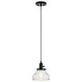 thumbnail image 1 of 1 Light Mini Pendant with Vintage Industrial Inspirations 8.5 inches Tall By 8 inches Wide-Black Finish Bailey Street Home 147-Bel-5035901, 1 of 1