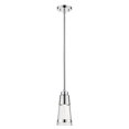 thumbnail image 1 of Z Lite 1922MP-CH-LED 10.7 x 4.6 in. Single Light Mini Pendant&#44; Chrome & Seedy, 1 of 3