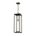 thumbnail image 1 of 1 Light Outdoor Chain Mount Lantern In Industrial Style 8 Inches Wide By 26.75 Inches High-Deep Bronze/Outdoor Brass Finish Z-Lite 584Chb-Dbz-Obs, 1 of 5