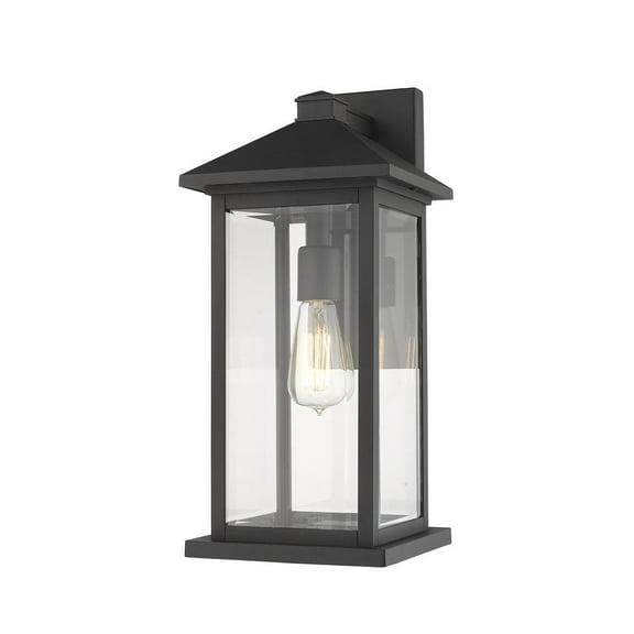 1 Light Outdoor Chain Mount Lantern In Seaside Style 8 Inches Wide By 13.5 Inches High-Black Finish Z-Lite 531Chm-Bk