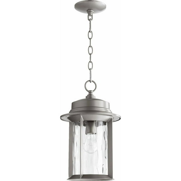 7247-9-3 Quorum Lighting Charter - 1 Light Outdoor Hanging Lantern in style - 9.5 inches wide by 15.75 inches high-Graphite Finish