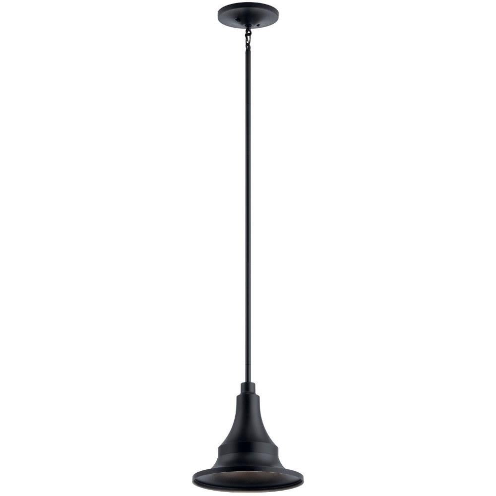 Hampshire 17" Textured Black Outdoor Pendant Light