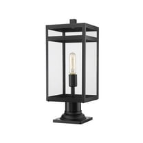 1 Light Outdoor Pier Mount In Outdoor Style-19.75 Inches Tall And 7.5 Inches Wide Z-Lite 596Phmr-533Pm-Bk