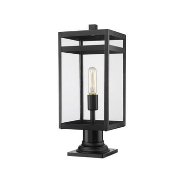 1 Light Outdoor Pier Mount In Outdoor Style-19.75 Inches Tall And 7.5 Inches Wide Z-Lite 596Phmr-533Pm-Bk