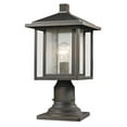 thumbnail image 1 of 1 Light Outdoor Pier Mount Lantern In Urban Style 9 Inches Wide By 16.75 Inches High Z-Lite 554Phm-554Pm-Orb, 1 of 2