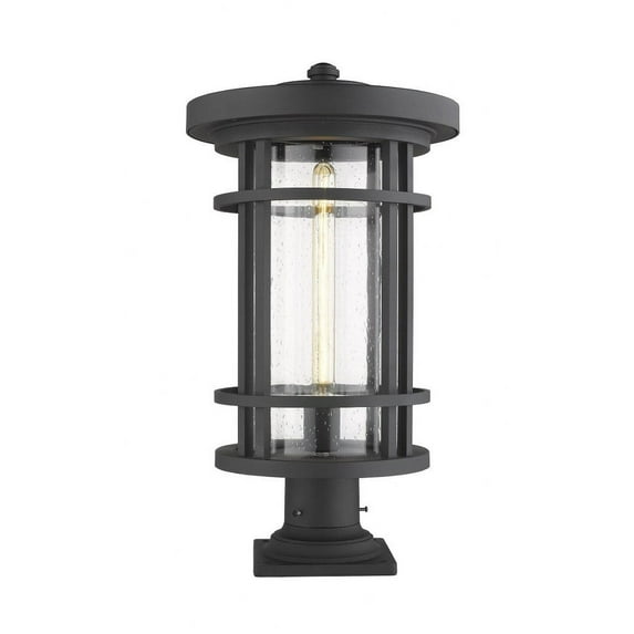 1 Light Outdoor Pier Mount Light In Craftsman Style-22.25 Inches Tall And 12 Inches Wide Z-Lite 570Phxl-533Pm-Bk