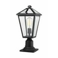thumbnail image 1 of 1 Light Outdoor Pier Mount Light In Transitional Style-18.5 Inches Tall And 8.25 Inches Wide Z-Lite 579Phmr-533Pm-Bk, 1 of 2