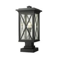 thumbnail image 1 of 1 Light Outdoor Pier Mounted Fixture Frame Finish Black, 1 of 3