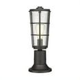 thumbnail image 1 of 1 Light Outdoor Pier Mounted Fixture In Outdoor Style-18 Inches Tall And 6 Inches Wide Z-Lite 591Phm-553Pm-Bk, 1 of 2