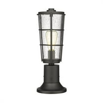 1 Light Outdoor Pier Mounted Fixture In Outdoor Style-18 Inches Tall And 6 Inches Wide Z-Lite 591Phm-553Pm-Bk