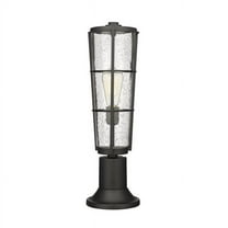1 Light Outdoor Pier Mounted Fixture In Outdoor Style-22 Inches Tall And 6 Inches Wide Z-Lite 591Phb-553Pm-Bk