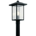 thumbnail image 1 of 1 Light Outdoor Post Lantern With Transitional Inspirations 18.25 Inches Tall By 10.5 Inches Wide-Textured Black Finish Kichler Lighting 49927Bkt, 1 of 6