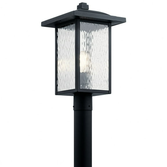 1 Light Outdoor Post Lantern With Transitional Inspirations 18.25 Inches Tall By 10.5 Inches Wide-Textured Black Finish Kichler Lighting 49927Bkt