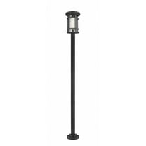 1 Light Outdoor Post Mount Lantern In Craftsman Style 12 Inches Wide By 93.75 Inches High Z-Lite 570Phxl-567P-Bk