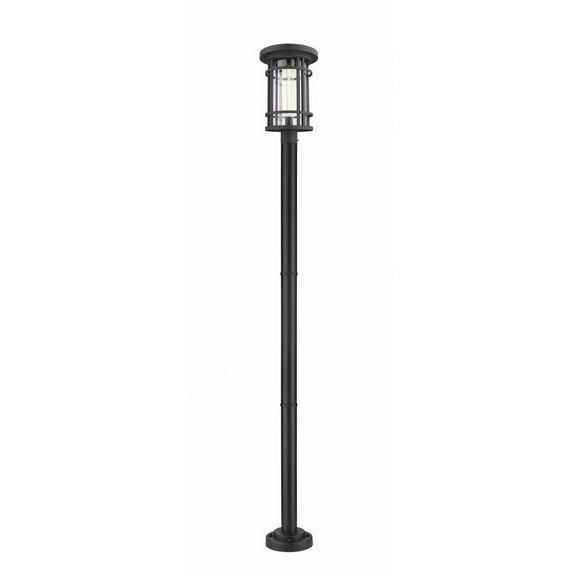 1 Light Outdoor Post Mount Lantern In Craftsman Style 12 Inches Wide By 93.75 Inches High Z-Lite 570Phxl-567P-Bk