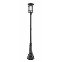 1 Light Outdoor Post Mount Lantern In Craftsman Style 14.25 Inches Wide By 109.5 Inches High Z-Lite 570Phxl-564P-Bk