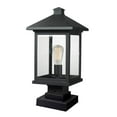 thumbnail image 1 of 1 Light Outdoor Post Mount Lantern In Period Inspired Style 12.5 Inches Wide By 114.25 Inches High Z-Lite 569Phm-519P-Bk, 1 of 2