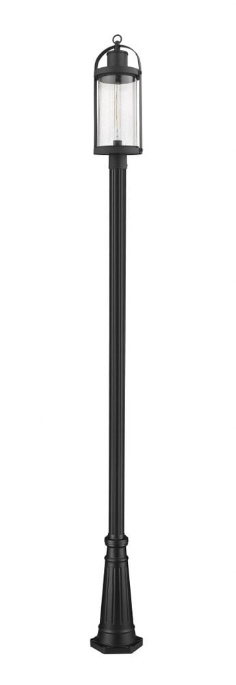 1 Light Outdoor Post Mount Lantern In Period Inspired Style 12.5 Inches Wide By 118.75 Inches High Z-Lite 569Phb-519P-Bk