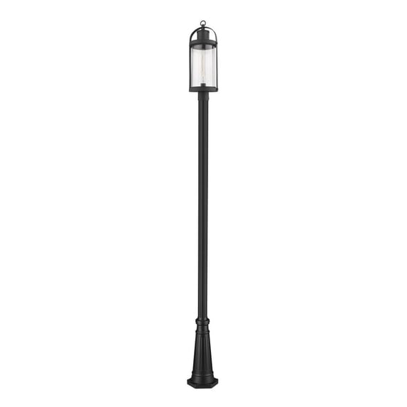 1 Light Outdoor Post Mount Lantern In Period Inspired Style 12.5 Inches Wide By 118.75 Inches High Z-Lite 569Phb-519P-Bk