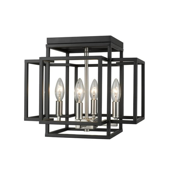 1 Light Outdoor Post Mount Lantern In Seaside Style 8 Inches Wide By 14.38 Inches High-Black Finish Z-Lite 531Phms-Bk