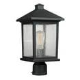 thumbnail image 1 of 1 Light Outdoor Post Mount Lantern In Seaside Style 8 Inches Wide By 16 Inches High-Oil Rubbed Bronze Finish Z-Lite 531Phmr-Orb, 1 of 4