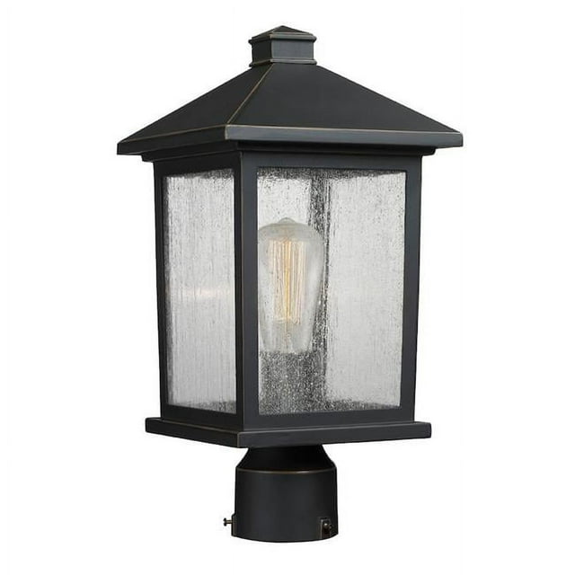 1 Light Outdoor Post Mount Lantern In Seaside Style 8 Inches Wide By 16 Inches High-Oil Rubbed Bronze Finish Z-Lite 531Phmr-Orb