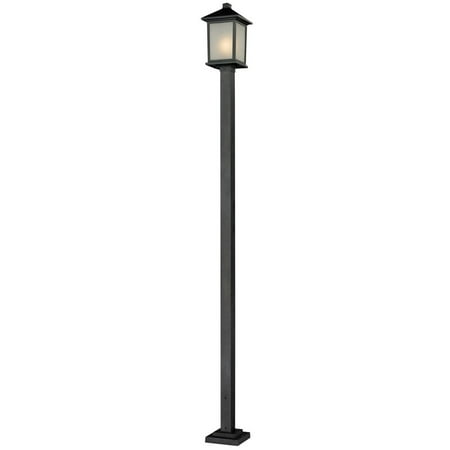 1 Light Outdoor Post Mount Lantern In Urban Style 9.5 Inches Wide By 112 Inches High Z-Lite 537Phb-536P-Bk