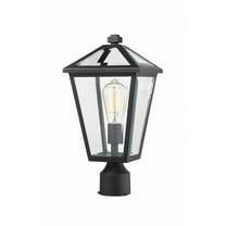 1 Light Outdoor Post Mount Light In Transitional Style-16.5 Inches Tall And 8.25 Inches Wide Z-Lite 579Phmr-Bk