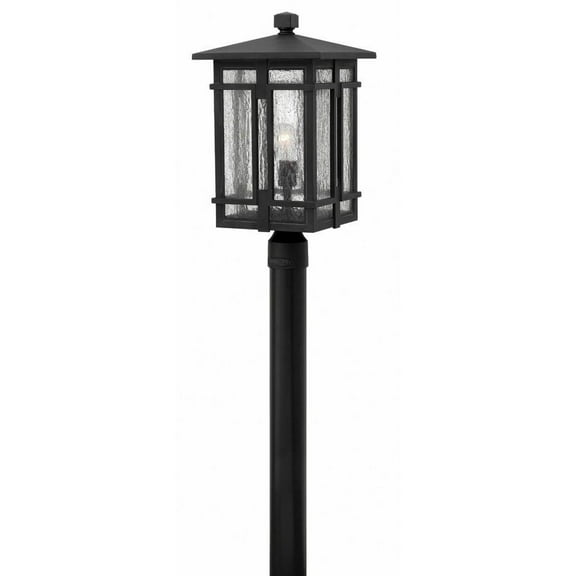 1 Light Outdoor Post Mount in Craftsman Style 11 inches Wide By 20.5 inches High-Museum Black Finish Bailey Street Home 81-Bel-2999185
