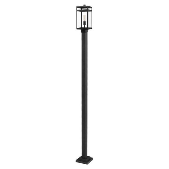 1 Light Outdoor Post Mounted Fixture In Outdoor Style-111.5 Inches Tall And 9.25 Inches Wide Z-Lite 596Phms-536P-Bk