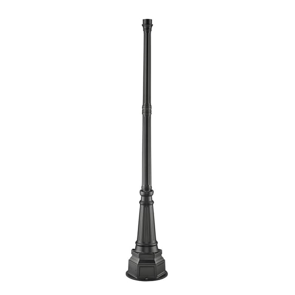 1 Light Outdoor Post Mounted Fixture In Outdoor Style-115 Inches Tall And 9.25 Inches Wide Z-Lite 596Phbs-536P-Bk