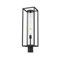 1 Light Outdoor Post Mounted Fixture In Outdoor Style-22.5 Inches Tall And 10 Inches Wide-Black Finish Z-Lite 594Phbr-Bk
