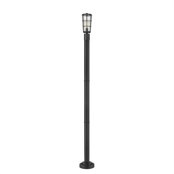 1 Light Outdoor Post Mounted Fixture In Outdoor Style-88.75 Inches Tall And 6 Inches Wide Z-Lite 591Phm-567P-Bk