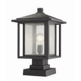 thumbnail image 1 of 1 Light Outdoor Pier Mounted Fixture - 554PHBS-SQPM-BK, 1 of 4
