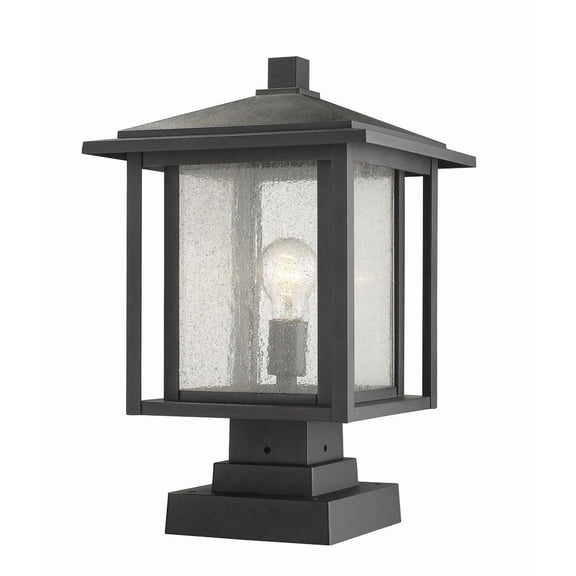 1 Light Outdoor Pier Mounted Fixture - 554PHBS-SQPM-BK